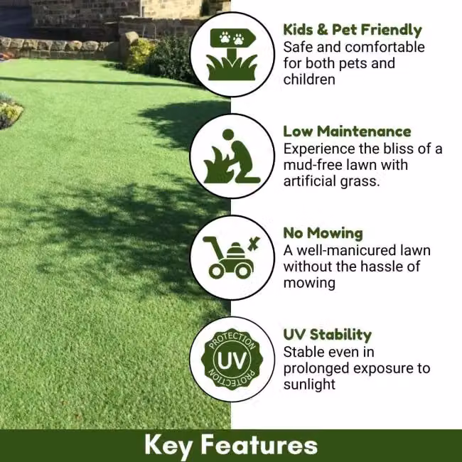 Artificial Grass GB Luxury Green 40mm Artificial Grass, W: 200 cm, D: 300 cm – 2