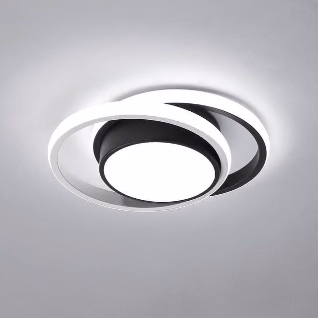 Pheashine Modern 32W Round LED Ceiling Light in White or Black