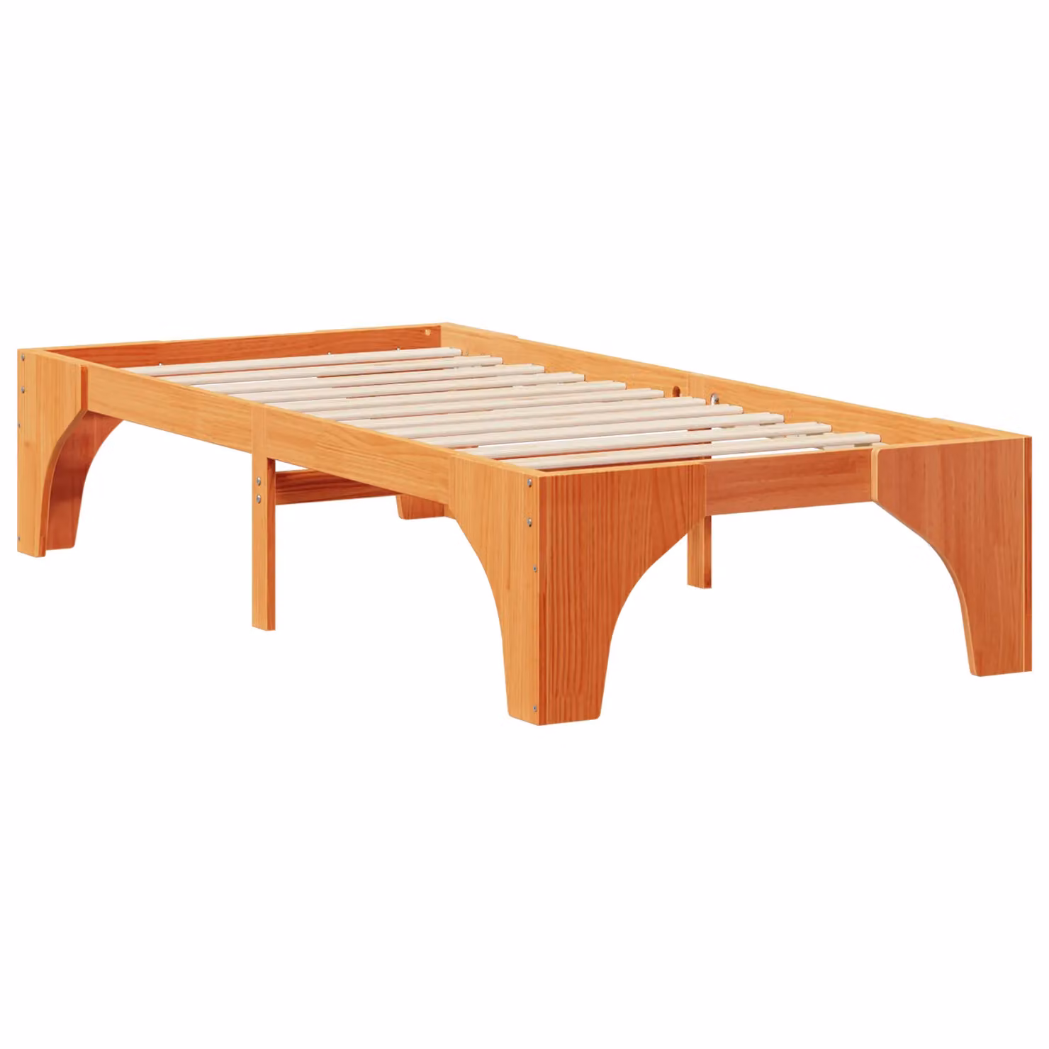 Berkfield Home Floor Bed Frame with Storage in Brown, Solid Pine Wood, W/D/H: 90 x 190 x 40 cm – 2