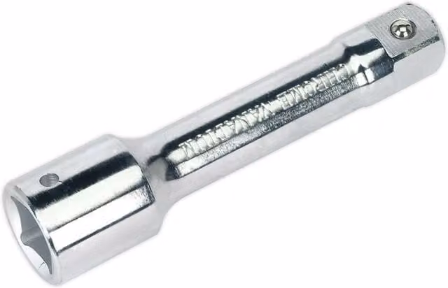 Loops 150mm Forged Steel Extension Bar with 3/4 inch Square Drive and Spring-Ball Socket Retainer in Silver