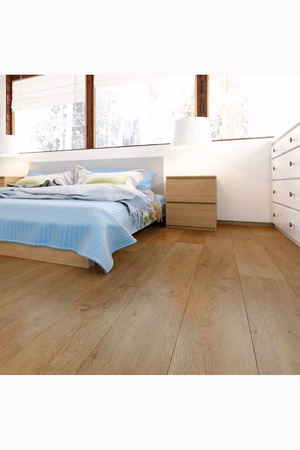Living and Home Brown Wood Grain Effect Self Adhesive PVC Flooring, 36 Pieces, 5m2 Pack – 2