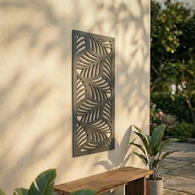 Laser Hut Weasel Mint Metal Wall Art in Anthracite Grey