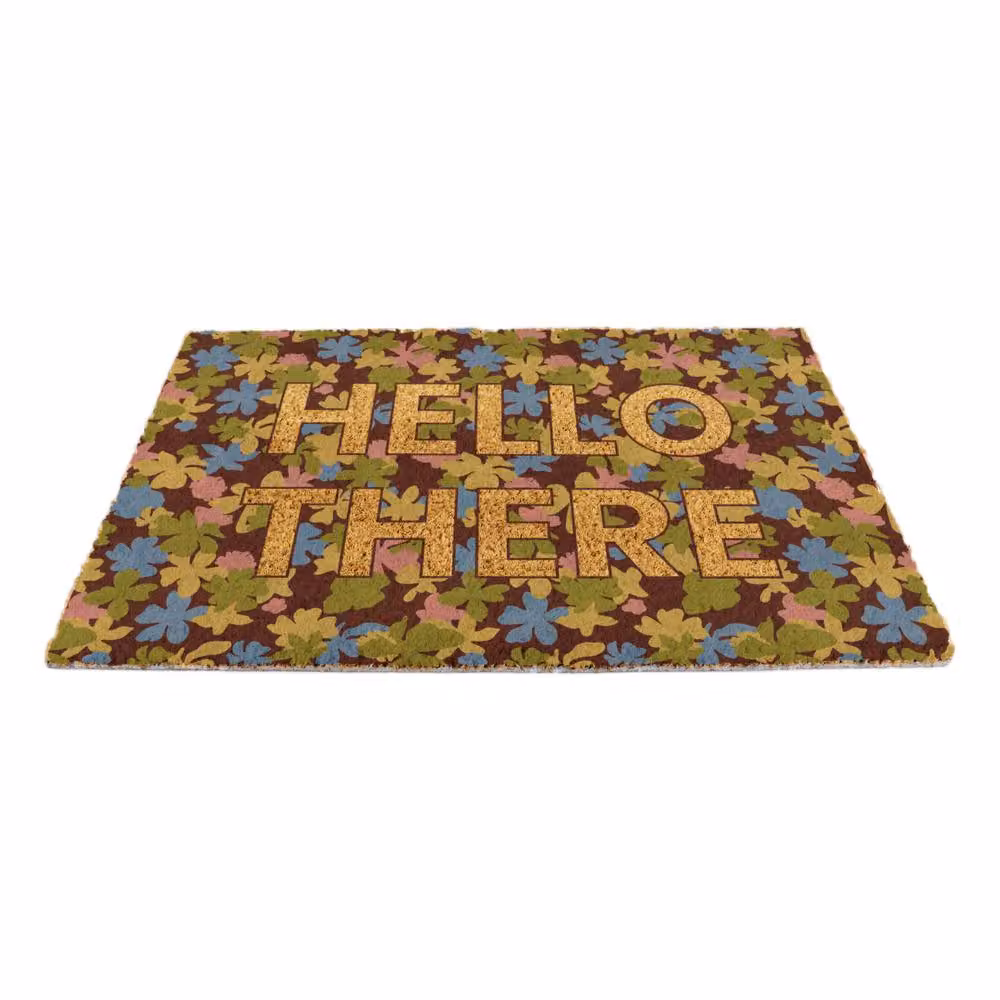 Artsy Mats Hello There Spring Doormat, Multicolour Floral Coir and Natural Rubber, W: 60 cm, D: 40 cm – 3