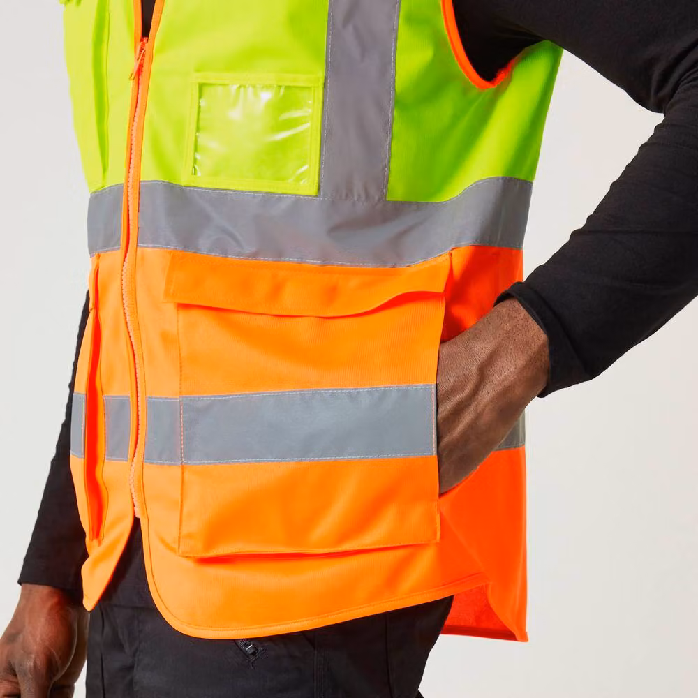 Regatta Men's Hi-Vis Executive Vest in Yellow and Orange, Size: XXXL – 2