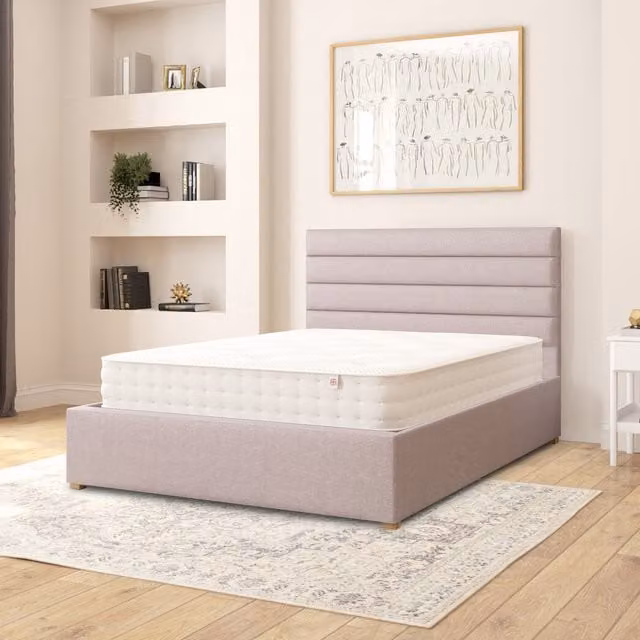Aspire Kelly Eire Linen Fabric Ottoman Storage Bed, Grey, W: 140 cm, L: 200 cm