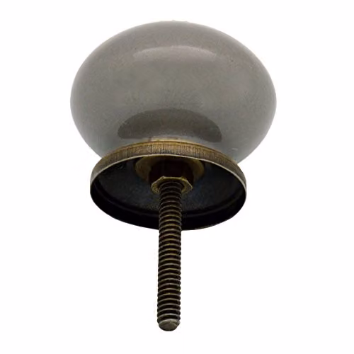 Nicola Spring Polished Grey Ceramic Cabinet Knobs, Pack of 6 – 2