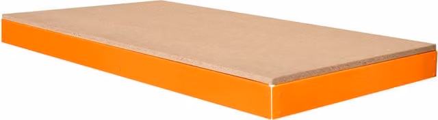 Monster Shop Garage Workbench with 1, 2 or 3 Shelves, 300kg Capacity, Orange, W: 120 cm, D: 60 cm, H: 8.5 cm