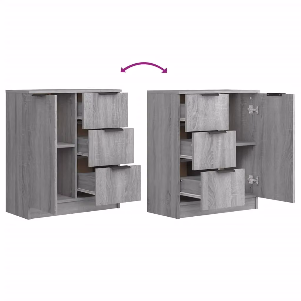 Berkfield Home Grey Sonoma Sideboard in Matt Engineered Wood – 3