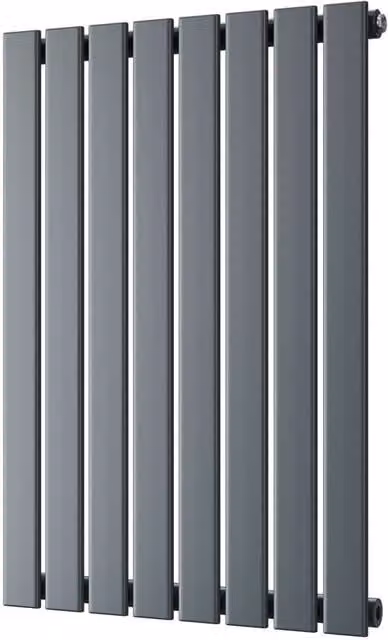 Typhoon Anthracite Single Panel Horizontal Steel Radiator, W: 80 cm, H: 54.4 cm, D: 7.14 cm