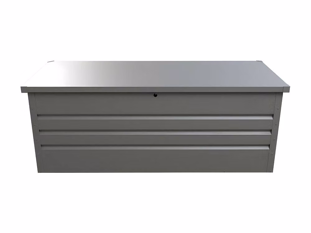 Vente-unique TOMASO Grey Galvanised Steel Garden Storage Box, 582 L – 2