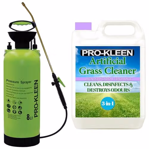 Pro-Kleen Artificial Grass Cleaner Lavender 5L with 8L Manual Pressure Sprayer