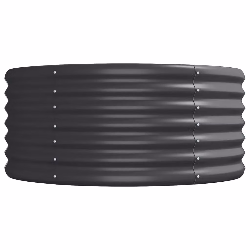 Berkfield Home Garden Powder-coated Steel Raised Bed in Anthracite Black, W/D/H: 512 x 80 x 36 cm – 3