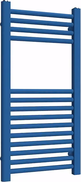 Lux Heat Steel Towel Radiator in Blue, W/H: 40 x 80 cm