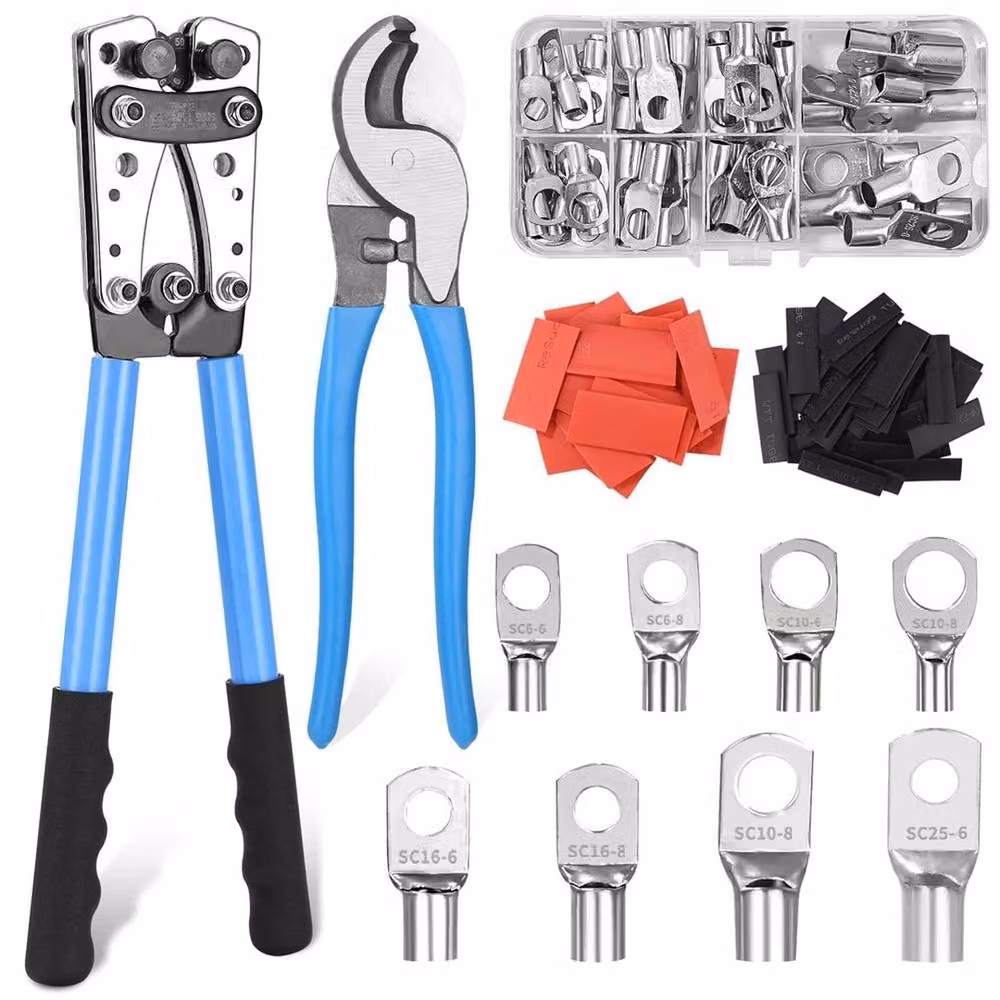 NESTLUNE Blue Duty Battery Cable Crimping Tool with 60 Terminals – 2