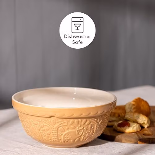 Mason Cash in the Forest Stoneware Mixing Bowl, 2 Litre, Beige and Brown – 4