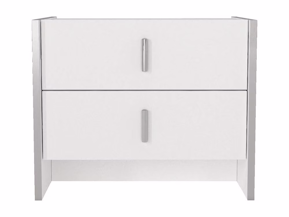Vente-unique CADEBA 2-Drawer Bedside Table in White – 2