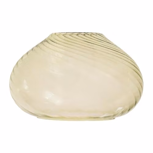 ValueLights Corinne Twill Spiral Bulbous Green Glass Easy Fit Pendant Lamp Shade, Shade Width: 31.5 cm