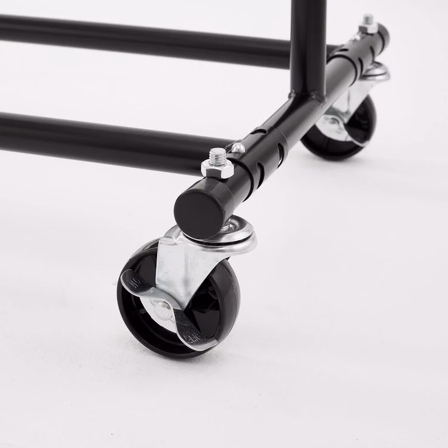 House of Home Heavy Duty Black Metal Clothes Rail with Adjustable Width and Height – 4