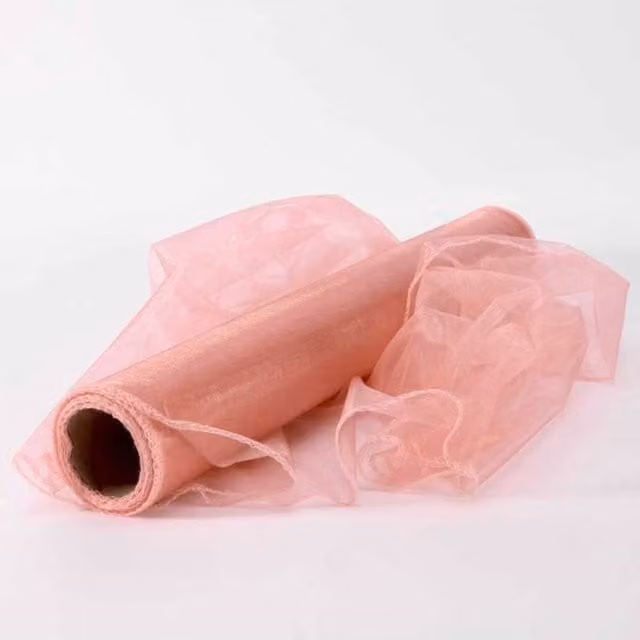 KDMD Rose Gold Organza Roll 2 Pack, W: 40 cm, L: 9 m