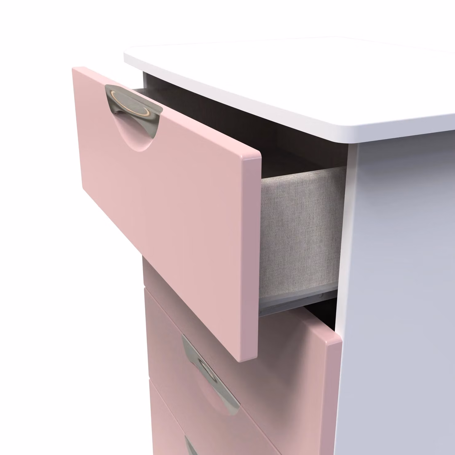 2 U Holborn 4 Drawer Midi Chest in Dusty Pink – 2