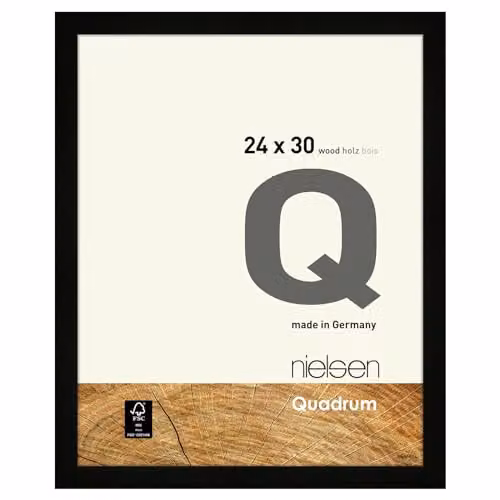Nielsen Design Quadrum Wooden Picture Frame in Black with Glass Front, 24 x 30 cm – 3