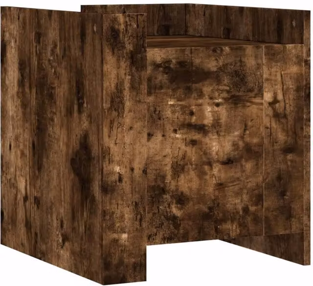 Berkfield Home Bedside Cabinet in Smoked Oak Brown, W/D/H: 45 x 50 x 50 cm – 1