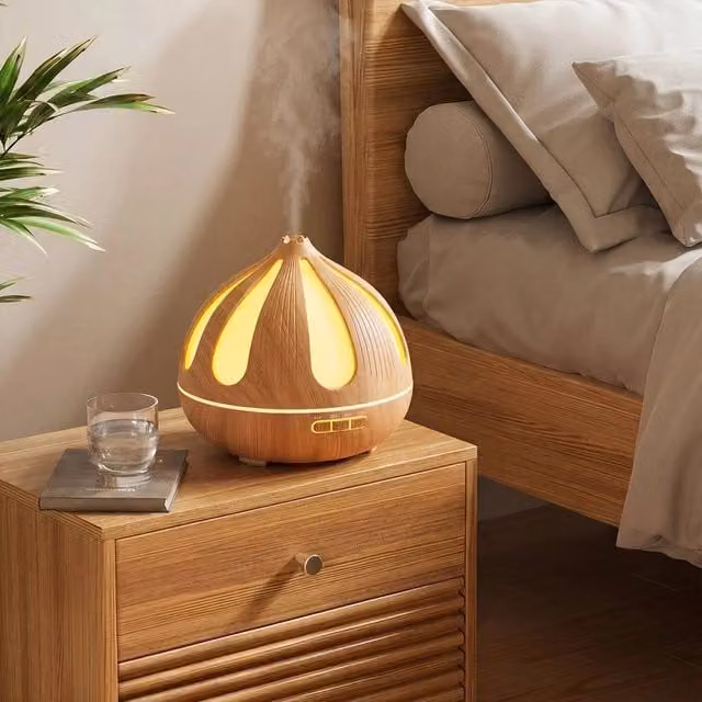 EONLION LED Essential Oil Diffuser and Aroma Humidifier in Brown