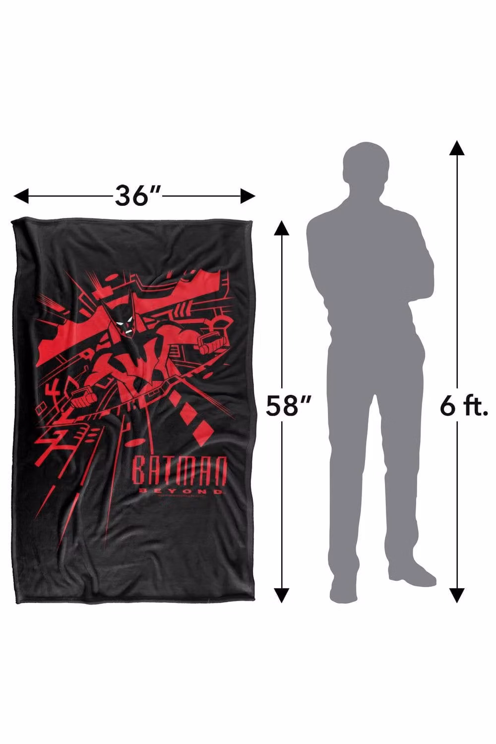 LOGOVISION Batman Beyond At The Controls Super Soft Silky Touch Fleece Throw Blanket, Multicolour, W: 91 cm, D: 147 cm – 8