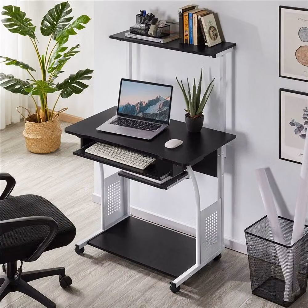 EONLION Modern Black Computer Desk for Home Office, Width: 100 cm – 3