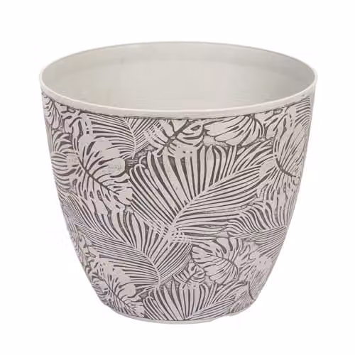 YouGarden Grey Monstera Planters, Set of 2 Recycled Plastic Pots for Indoor and Outdoor Use, Diameter: 31 cm