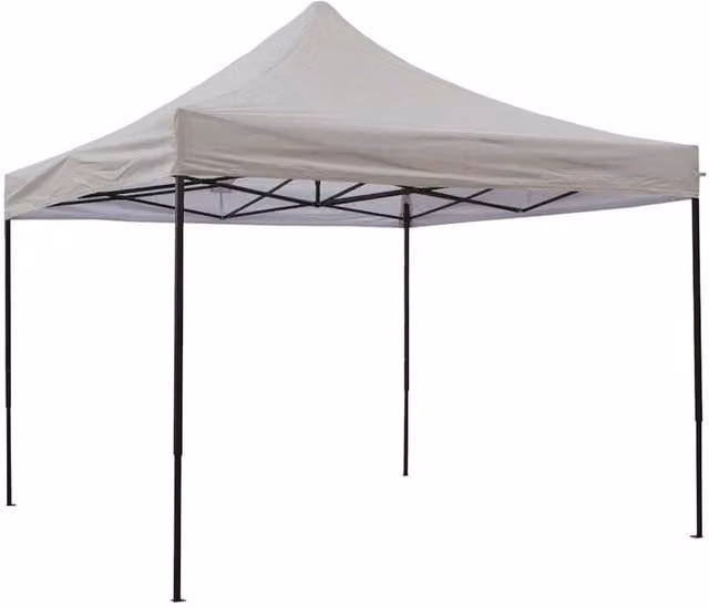 Jack Stonehouse Lined Pop-Up Gazebo in Light Grey and White, W: 6 m, D: 3 m