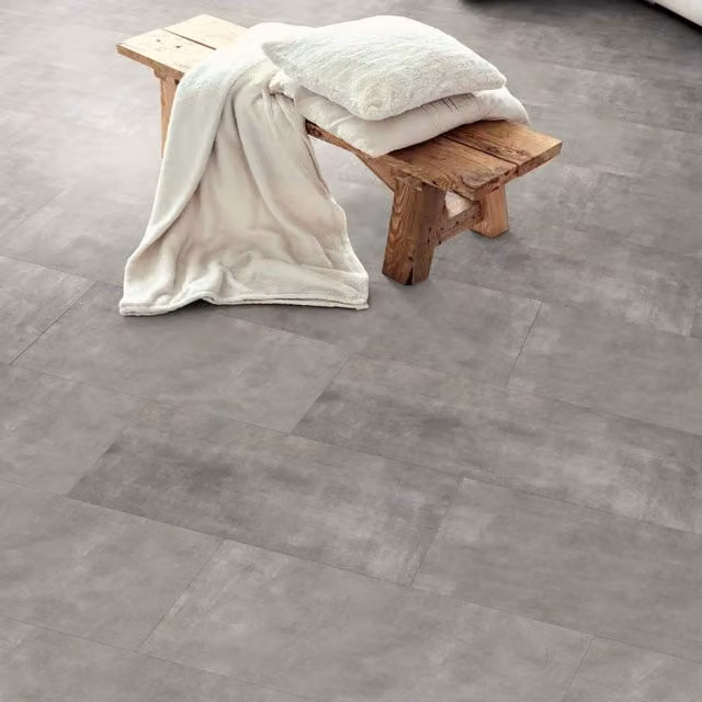 Luvanto Design Stone Effect Glue Down Luxury Vinyl Tile 2.5mm in Pale Grey