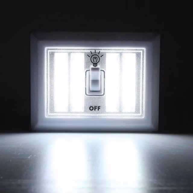 Marco Paul White COB LED Under Cabinet Night Light with Self-Adhesive Backing