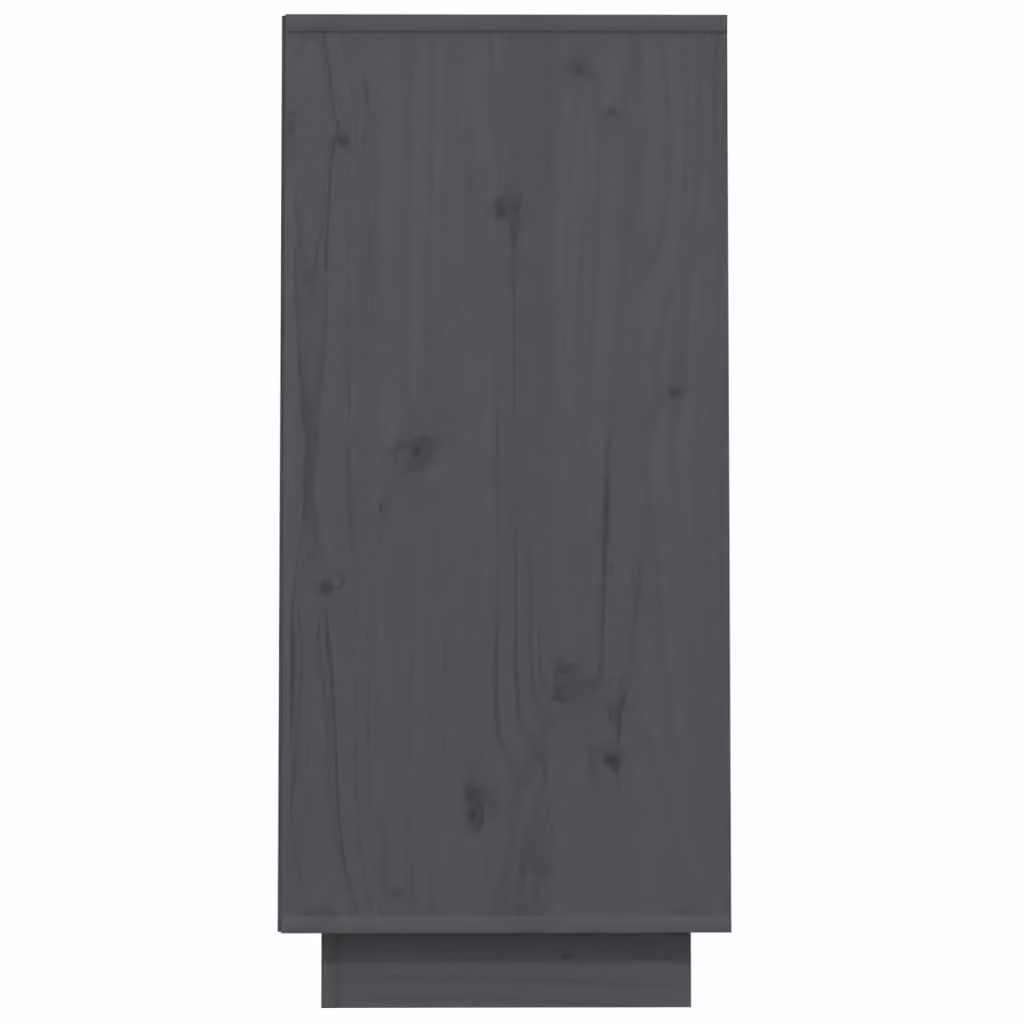 Berkfield Home Grey Solid Wood Pine Console Cabinet, W: 60 cm, D: 34 cm, H: 75 cm – 3