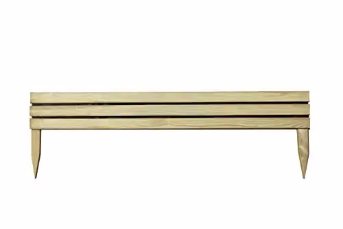 Forest Garden Wood Slatted Edging in Brown or Black, 1.2m