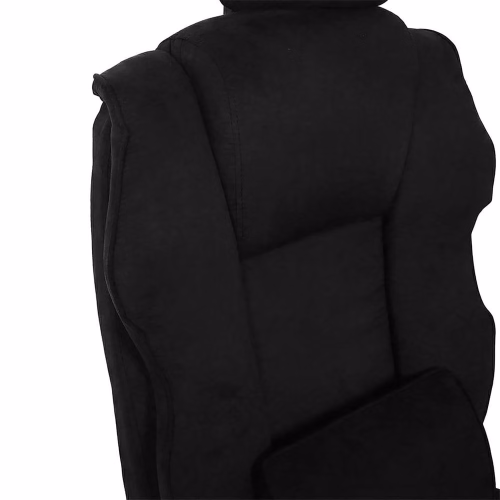 Levede Ergonomic Black Fabric Office and Gaming Chair with Adjustable Headrest, Armrests and Footrest – 5