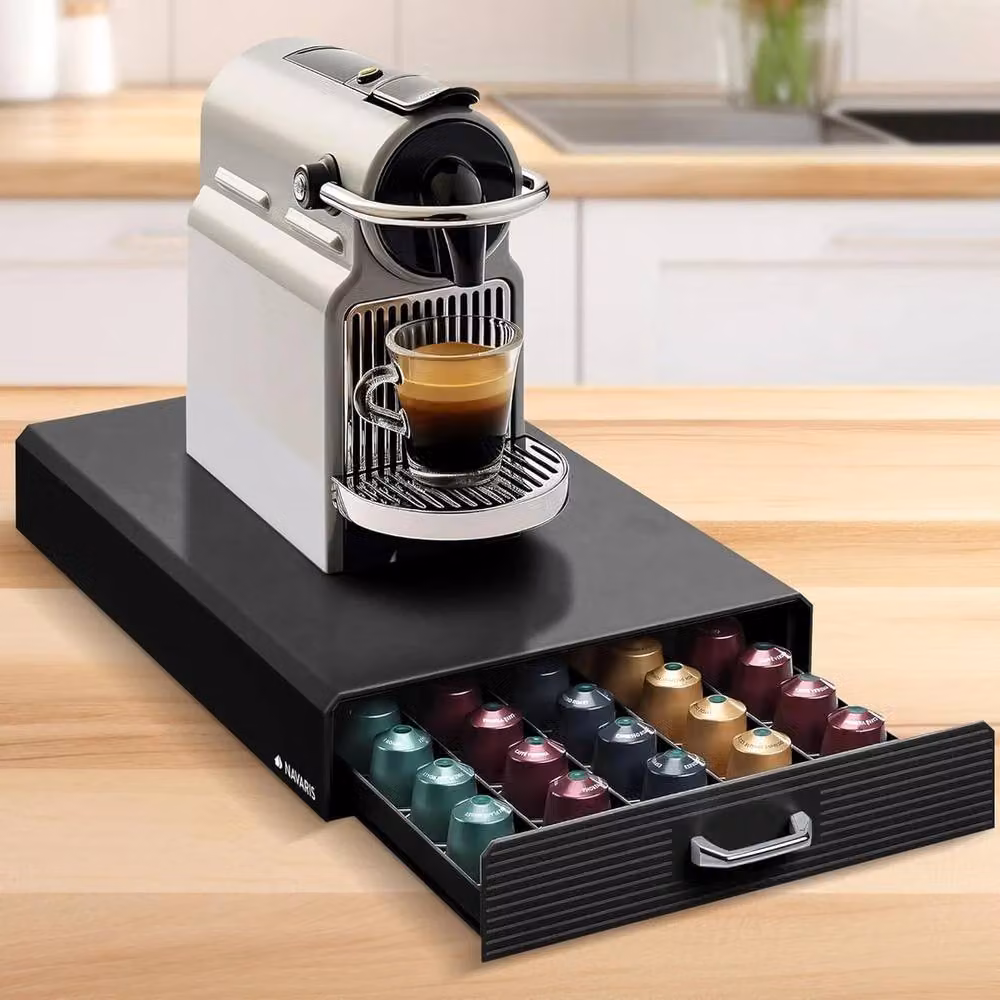Havendro Black Capsule Coffee Machine Stand with Pod Holder Drawer – 5