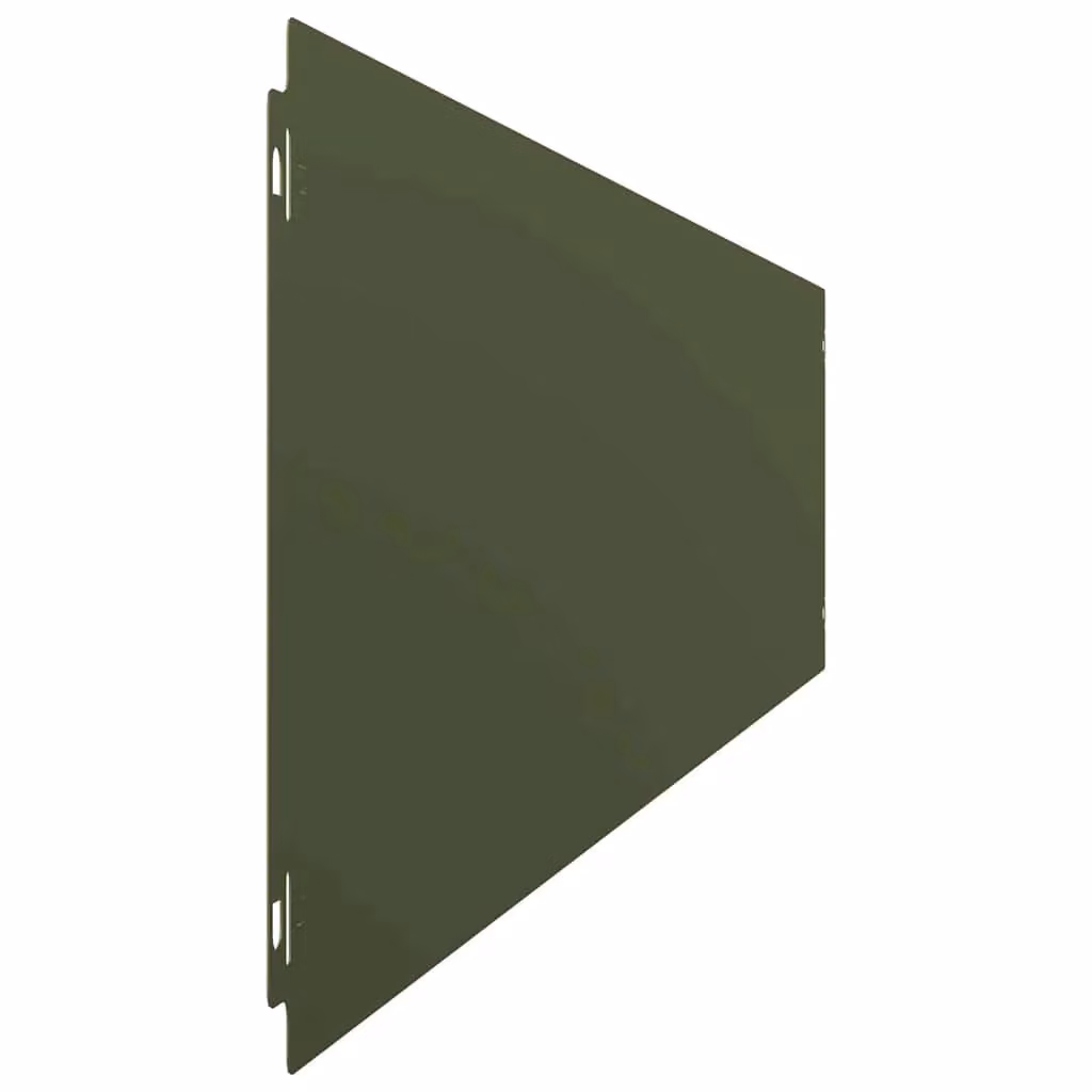 Berkfield Home Lawn Edgings, 30 Pieces, Olive Green and Silver Cold-rolled Steel, 20 x 103 cm – 2