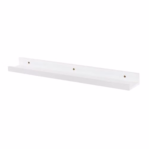 Harbour Housewares White Floating Picture Ledge Wall Shelf, W: 57 cm, D: 10 cm, H: 14 cm
