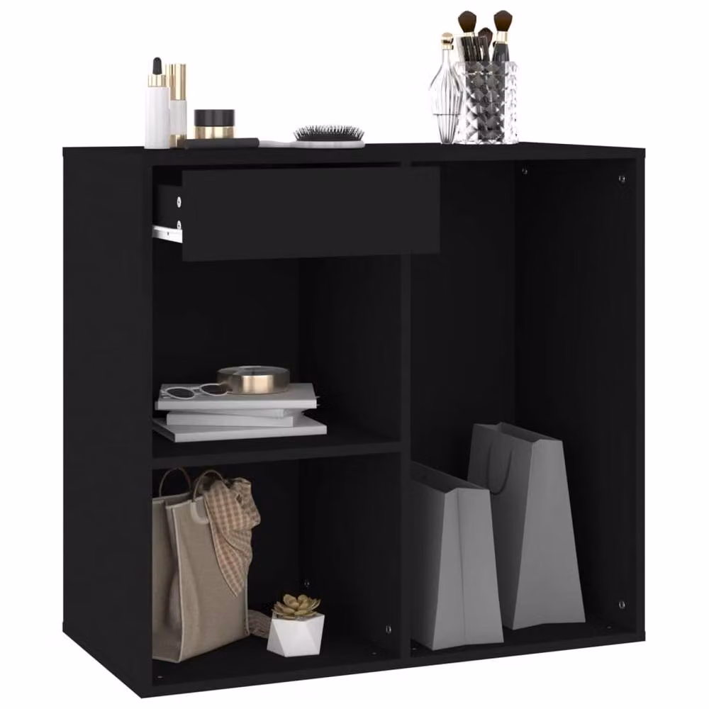 Berkfield Home Elegant Cosmetic Cabinet in Black, W/D/H: 80 x 40 x 75 cm – 4