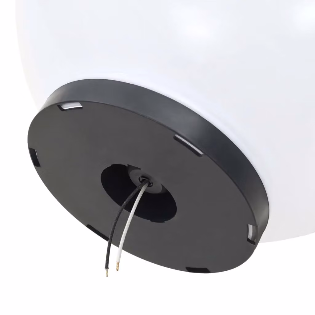 Berkfield Home Set of 4 White Spherical LED Bowl Lamps, Diameter: 40 cm – 3