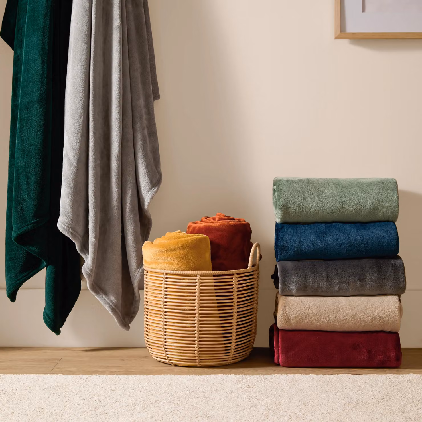 Furn Harrow Fleece Throw in Green, W/D/H: 140 x 180 cm – 5