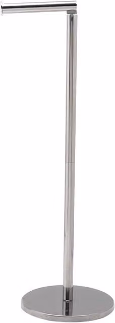 FLAVORA Silver 2-in-1 Freestanding Toilet Paper Holder with Spare Roll Holder, Stainless Steel, Width: 180 cm, Height: 180 cm
