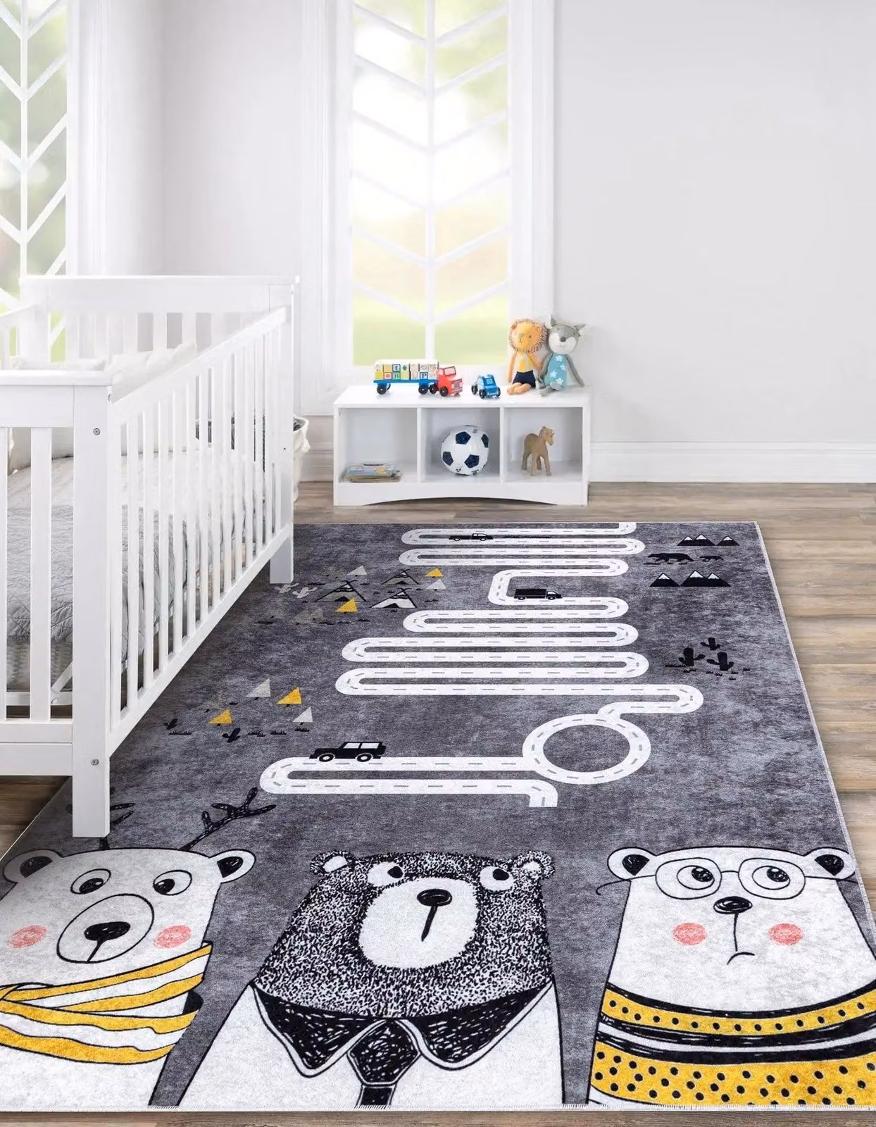 RugsX Junior Kids Motif Rug in Grey, W: 120 cm x D: 170 cm – 3