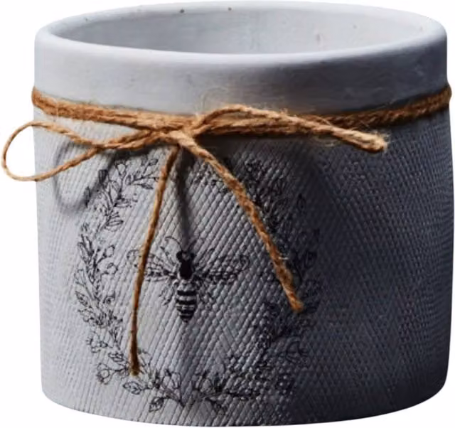 Four Candle White Ceramic Bee Pot, W: 14 cm, D: 12.7 cm