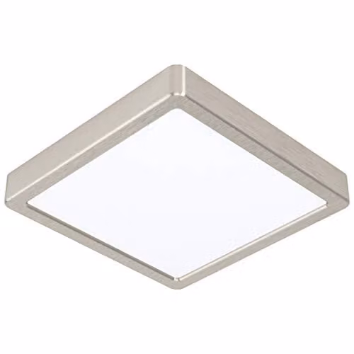Loops Square Surface Mounted Wall and Ceiling Light, Silver, 16.5W LED, 3000K Warm White
