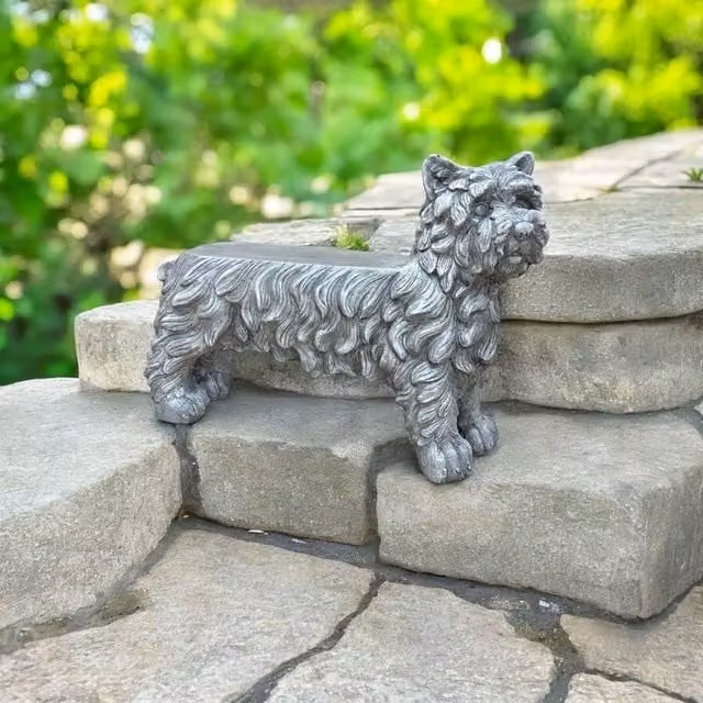 Minster Stylish Living Ltd Dog-Style Bench in Silver, L75 x W24 x H54 cm – 1