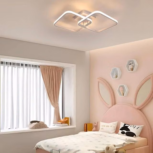 Kelvenix Modern Dimmable LED Ceiling Light in White with Remote Control and Timer