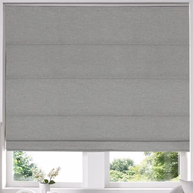 Terrys Willow Made to Measure Blackout Roman Blind in Alpine Plain Polyester