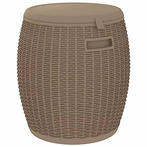 vidaXL 4-in-1 Garden Storage Box in Brown Polypropylene